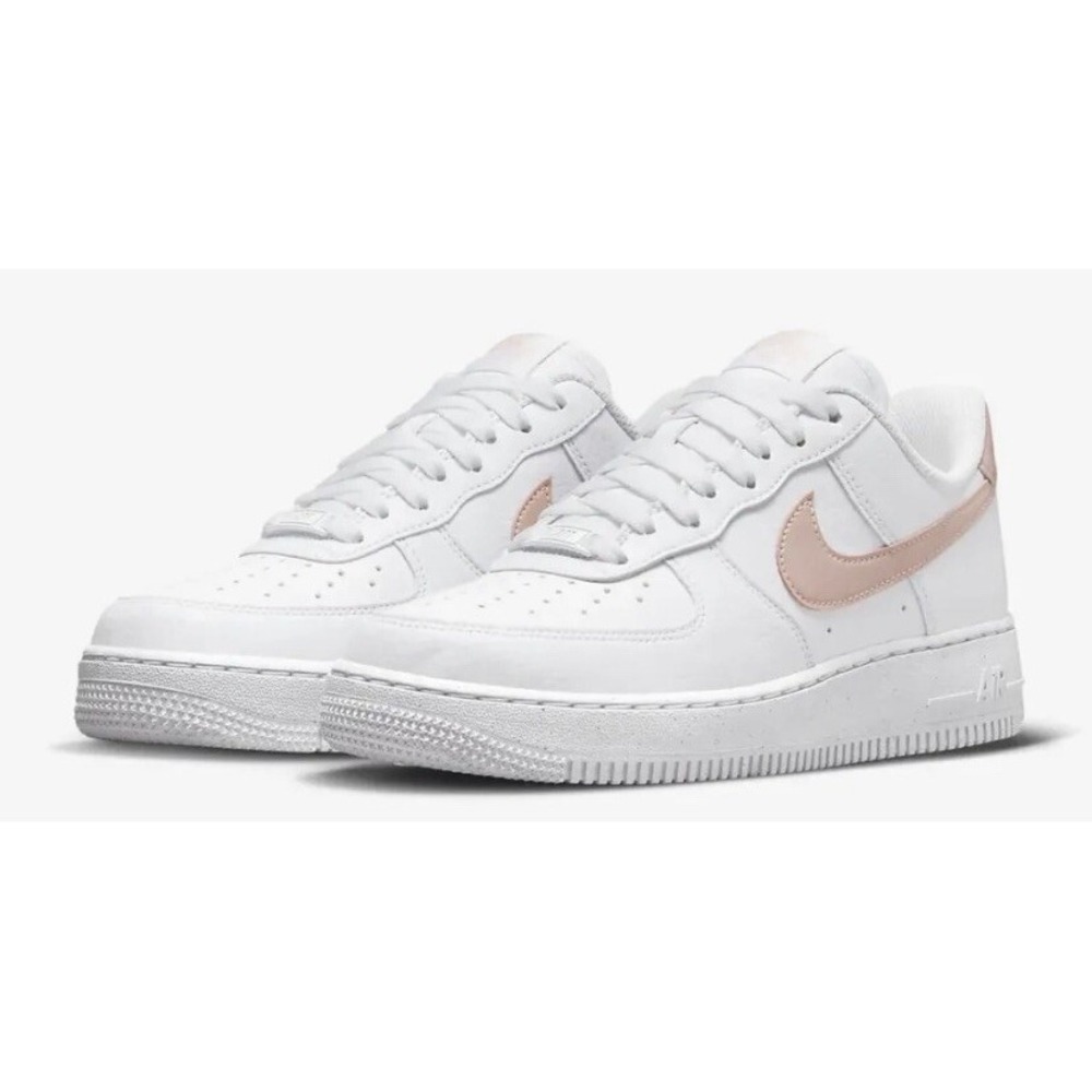 NEW Size 14 Men / 15.5 Women Nike Air Force 1 '07  Fossil Pink Sneakers White